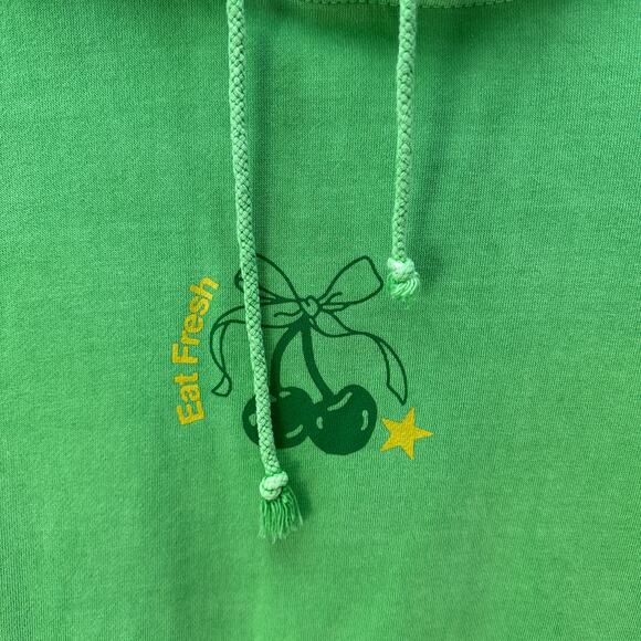 URBAN OUTFITTERS Women's XL Oversize Green Hoodie FRESH PRODUCE - Picture 5 of 8